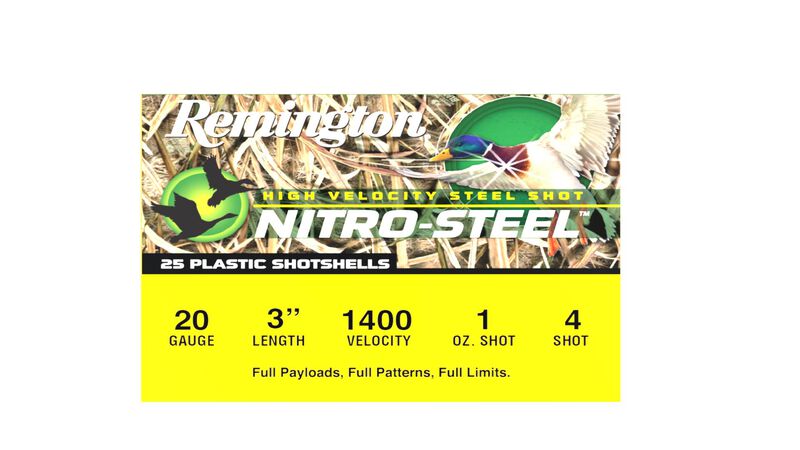 Nitro-Steel, 20 Gauge, 4 Shot, 3 in, 1 oz, 1400 fps